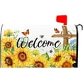 thumbnail image 1 of Summer Welcome Mailbox Covers Magnetic Sunflower Mailbox Covers Magnetic Standard Size 25.5" X 21" Flower Mailbox Wraps Post Letter Box Cover Decor for Outside Garden Yard Home Outdoor Decoration, 1 of 6