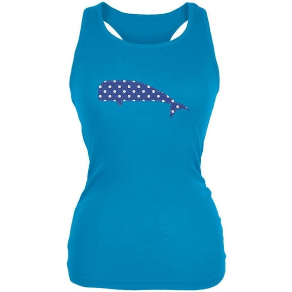 Summer - Whale Faux Stitched Juniors Soft Tank Top - 2X-Large