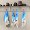 thumbnail image 1 of Summer White Beach Tea Towels Set of 6 Seashell Starfish Kitchen Dish Cloth with Hanging Loop, 18"x28"Lint-Free Absorbent Towel for Kitchen Drying Wiping and Cleaning, 1 of 5