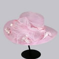 thumbnail image 1 of Summer Wide Brim Straw Hat with Flowers - Foldable Uv Protection for Beach Vacation Clearance, Yubnlvae Spring Summer Mesh Sunshade Hat Flower , Pink, One Size, 1 of 4