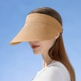 thumbnail image 1 of Summer Wide Brim Straw Visor Sun Hat Beach Cap Wheels up Hat Shade Hat Sunshade Hat Women Women Summer Hats Fashion Fedora Hat Women Large Fit Wide Rim Hat Men Women Hats for Summer Hats for Women, 1 of 3
