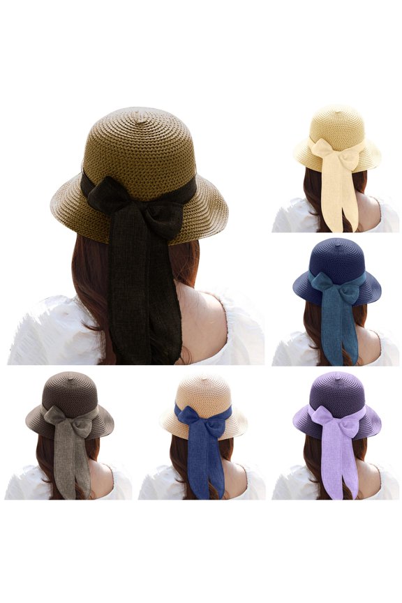 Summer Wide Brim Sun Hat for Beach Travel Visor Mud Hens Hats