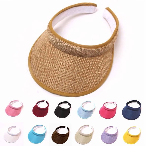 Summer Wide Brim Sun Hats Womens Visors Hats Sun UV Protection SPF 50+ Outdoor Traveling Beach Fishing Caps