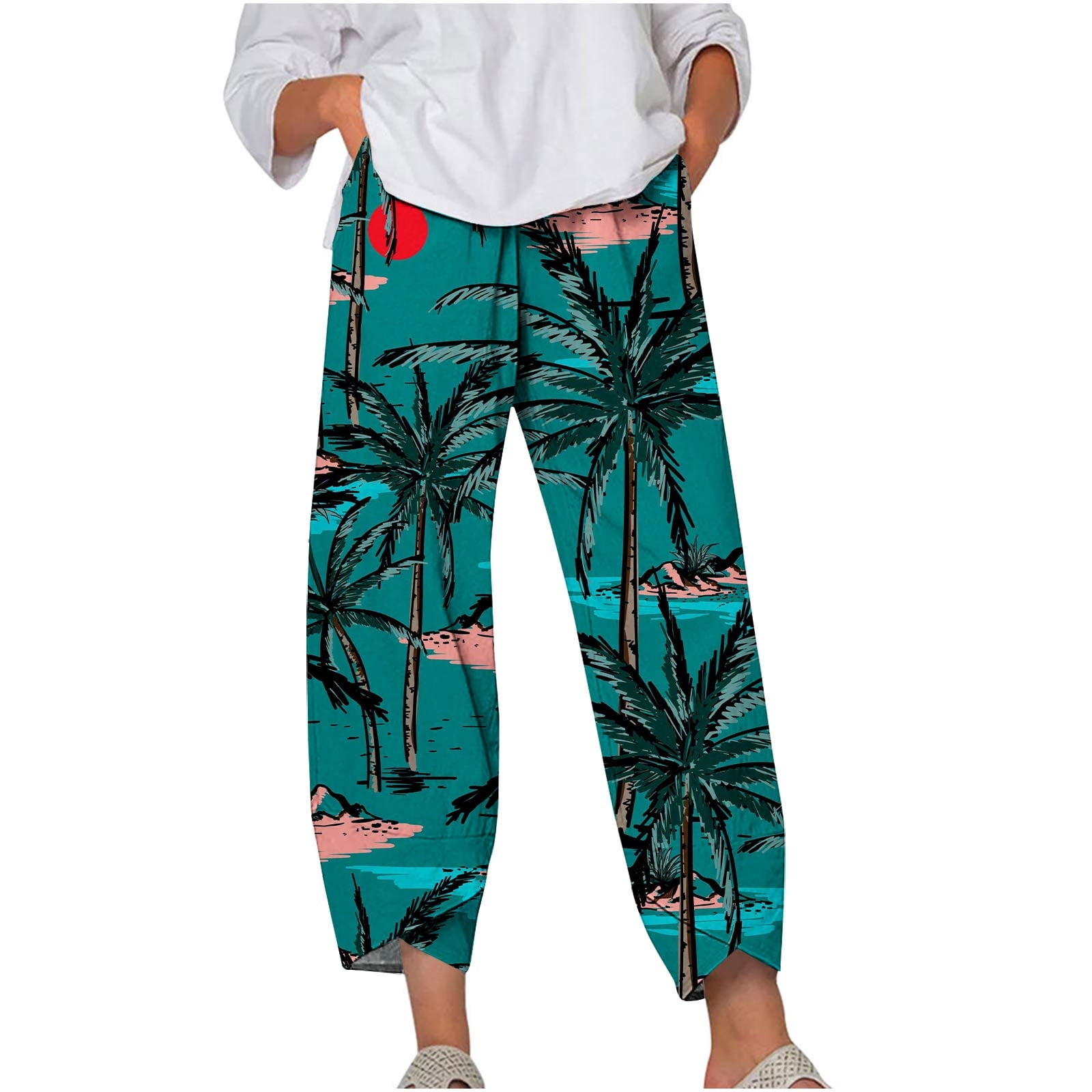 Comfortable Elastic Waist Summer Lounge Pants