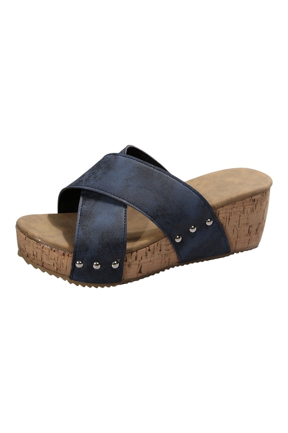 Women's Wedding Sandals Wide Width Platform Wedge Open Toe Summer Dressy