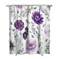 thumbnail image 1 of Summer Wildflower Bloom Shower Curtain – Watercolor Artistic Botanical Style, 72x84 Inches, 1 of 5