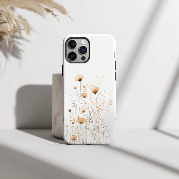 Tough 2 Layer Shockproof Protective Case Compatible with iPhone 17, Summer Wildflower Botanical Spring Floral Design