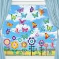 thumbnail image 1 of Summer Window Clings Decorations, Happiwiz 109 Pieces 9 Sheets Large Size Spring Flower Butterfly Window Clings Decals Stickers for Spring Summer Baby Shower Home Decoration Party Supplies, 1 of 7
