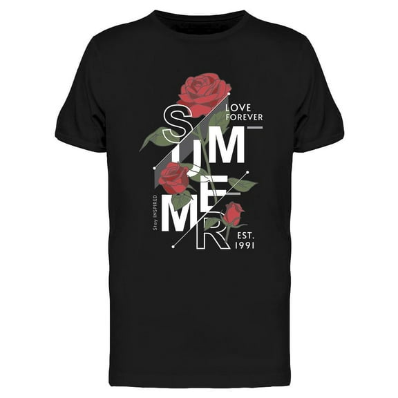 Summer With Roses    T-Shirt Men -Image by Shutterstock, Male Medium