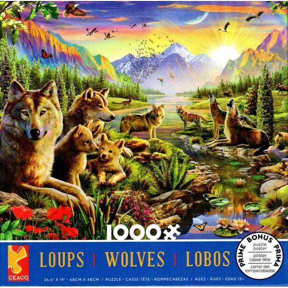 Summer Wolf Family 1000 Piece Puzzle