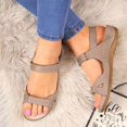 thumbnail image 1 of Summer Woman Sandals College Style Ladies Sandals Low Heel Wedge Casual Women Shoes Fashion Leather Shoes for Female, 1 of 3