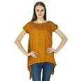 thumbnail image 1 of Summer Women Boho Top Short Sleeve Solid Casual Tunic Beach Sundress, 1 of 1