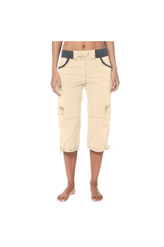 Summer Women Capris Outdoor Casual Sports Cropped Pants Overalls Thin Loose Cargo Shorts