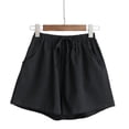 thumbnail image 1 of Summer Women Cotton Linen Shorts High Waist Shorts Short Pants Women Fashion Casual Sports Shorts Female S-3XL, 1 of 6