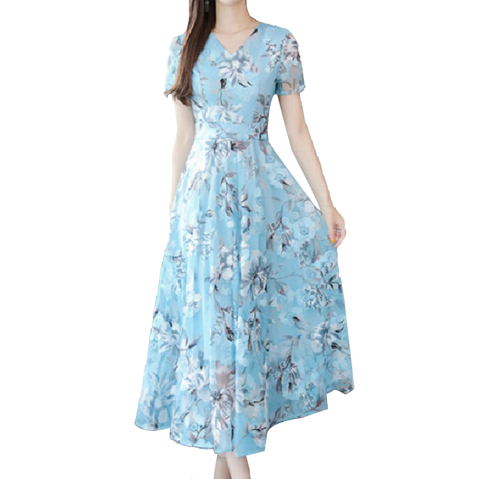 tight floral midi dress Floral Ruched Slip A-Line Midi Dress & Reviews - Multi - Dresses
