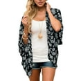 thumbnail image 1 of Summer Women Floral Print Chiffon Cardigans Casual Loose Open Front Beach Cover Up Tops Kimono Kaftan Plus Size S-3XL, 1 of 8