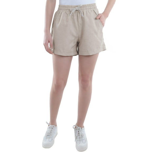 Summer Women Girl Juniors Shorts Chambray Four-Pocket Drawstring Walking Hot Pants