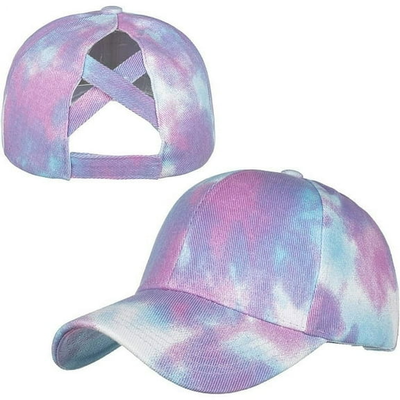 Summer Women Girl Ponycap Messy Bun Ponytail Adjustable Cotton Baseball Cap Hat