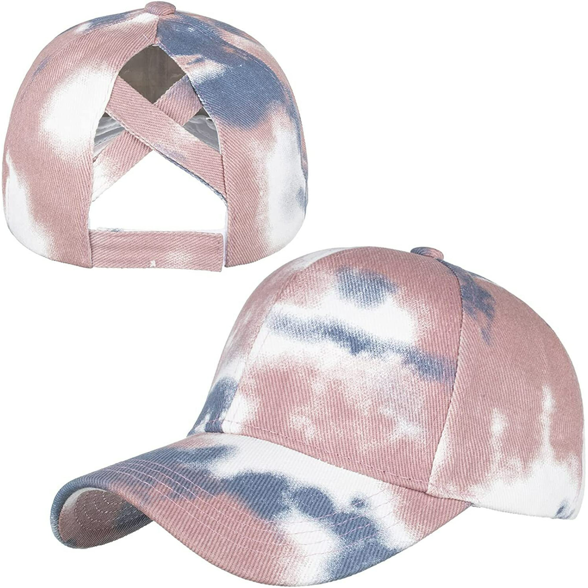 Summer Women Girl Ponycap Messy Bun Ponytail Adjustable Cotton Baseball