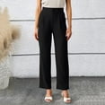 thumbnail image 1 of Summer Women High Waist Wide Leg Dress Pants Pleated Front Wide Waistband Elastic Work Casual Long Trousersÿ Pants for Women Work Casual High Waist Elastic Pants Suits for Women Business Casual Dress, 1 of 4