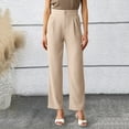 thumbnail image 1 of Summer Women High Waist Wide Leg Dress Pants Pleated Front Wide Waistband Elastic Work Casual Long Trousersÿ Pants for Women Work Casual High Waist Elastic Pants Suits for Women Business Casual Dress, 1 of 4