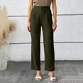 thumbnail image 1 of Summer Women High Waist Wide Leg Dress Pants Pleated Front Wide Waistband Elastic Work Casual Long Trousersÿ Pants for Women Work Casual High Waist Elastic Pants Suits for Women Business Casual Dress, 1 of 4