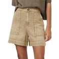thumbnail image 1 of Summer Women High Waisted Casual Denim Shorts Denim Shorts Wide Leg Shorts with Pockets, 1 of 6