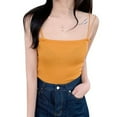 thumbnail image 1 of Summer Women Ladies Vest Knitted Ribbed Crop Tops Tank Top Spaghetti Strap Camisole, 1 of 3