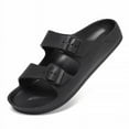 thumbnail image 1 of Summer Women Lightweight Rubber Slippers Clogs Garden Shoes Beach Sandals Indoor Home Slides Soft Free shipping Big Size 43 44 (Black,38), 1 of 6
