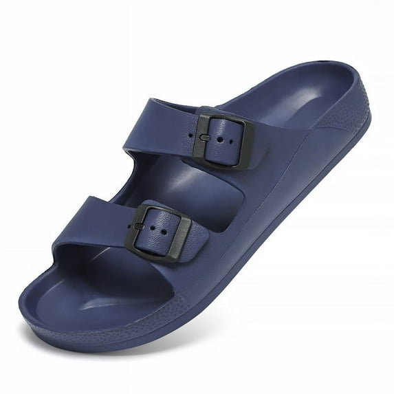 Summer Women Lightweight Rubber Slippers Clogs Garden Shoes Beach Sandals Indoor Home Slides Soft Free shipping Big Size 43 44 (Dark Blue,39)