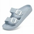 thumbnail image 1 of Summer Women Lightweight Rubber Slippers Clogs Garden Shoes Beach Sandals Indoor Home Slides Soft Free shipping Big Size 43 44 (Moon,39), 1 of 6