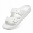 thumbnail image 1 of Summer Women Lightweight Rubber Slippers Clogs Garden Shoes Beach Sandals Indoor Home Slides Soft Free shipping Big Size 43 44 (White,41), 1 of 7
