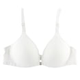 thumbnail image 1 of Summer Women Push Up Seamless Thin Padded Bras, Front Side Buckle Adjusted Closure Bras,3/4 Cup, Breathble shapping Lady Underwear,white,80B, 1 of 5