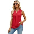 thumbnail image 1 of Summer Women Tank Tops Casual Sleeveless V Neck Vest T-Shirs Out Loose Comfy Tunic Blouses, 1 of 5