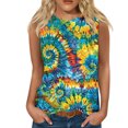 thumbnail image 1 of Summer Women Tie Dye Tank Tops Sleeveless Loose Camisole Trendy Vest Fashion Pullover Shirts Outfit, 1 of 4