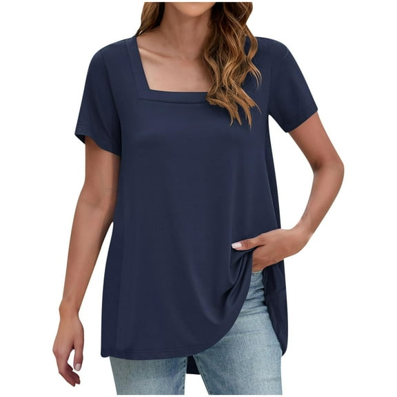 Summer Women Tops New Fashion Plus Size Casual Short Sleeve Loose T-Shirt Blouse