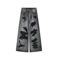 thumbnail image 1 of Summer Women Vintage Hole Baggy Cargo Jeans Y2K Streetwear Harajuku High Waist Wide Leg Pants Denim Trousers Alt Clothes Black, 1 of 6