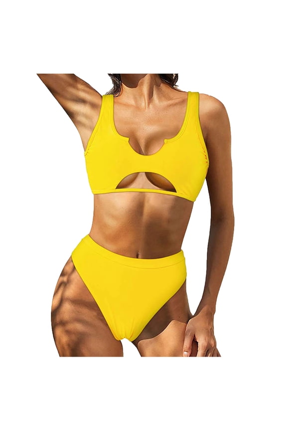 Summer Women's Bikini Set Sexy Tie Dye Two Piece Bathing Suit High Waist 2 Piece Casual Beach Swimwear