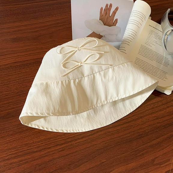 Summer Women’s Bowknot Fisherman Hat Sun Wide Brim Bucket Hat Thin Design For Large Heads Flattering For Face Shape Fear The Living Hat Article 15 Hat Unisex Cap Hat Hat Sec Championship Hat Notch Hat