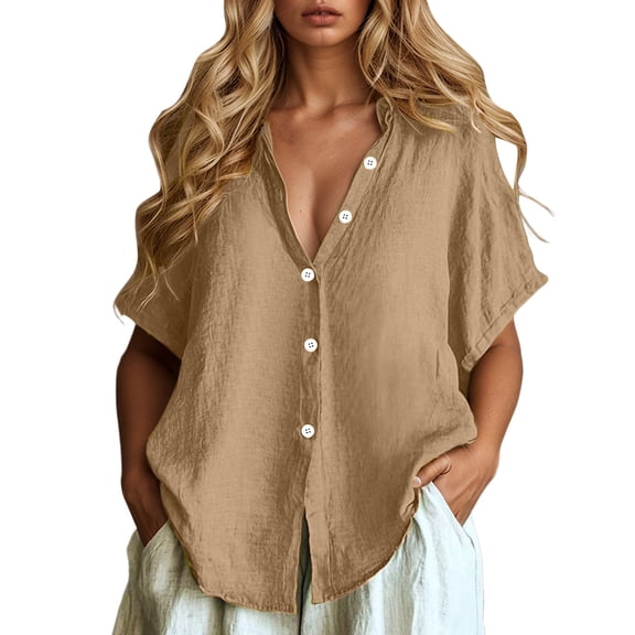 Summer Women's Casual Shirts For Daily Wear Loose Fit And Comfortable For Pairing With Jeans Ideal For Warm Weather And Easy Care