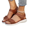 thumbnail image 1 of Summer Women's Comfortable Walking Sports Slides Sandals Casual Lightweight Non Slip Shoes Breathable Soft Wedges Open Toe Orthopedic Arch Support Ankle Strap Beach Sandals, 1 of 9