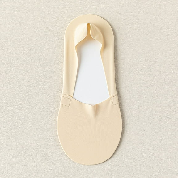 Summer Women's Ice Silk Non-Slip Ankle Socks for High Heels - Invisible Short Socks (One Size, 6 Pairs)