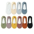 thumbnail image 1 of Summer Women's Ice Silk Non-Slip Ankle Socks for High Heels - Invisible Short Socks (One Size, 6 Pairs), 1 of 6