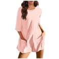 thumbnail image 1 of Summer Women's Jumpsuit Sports Oversized Jumpsuit Short Sleeve Jumpsuit with Pockets, 1 of 6