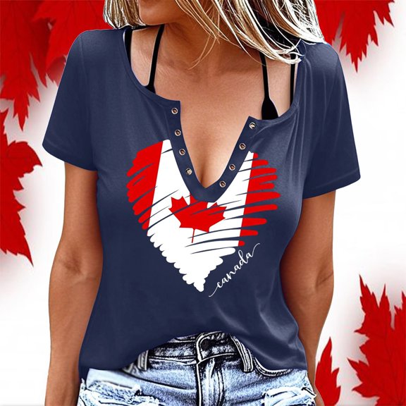 Summer Women's Tanks & Stylish V Neck Casual Top With Pattern For Independence Day For Jeans And Everyday Wear Running Shirts Women Dark Neck Ladies Was Out Long Sleeve Pack of Turtle Neck Top for