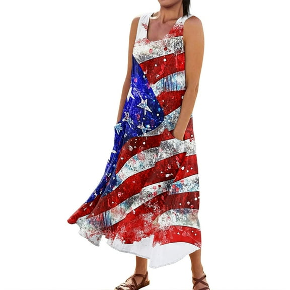 Summer Women's V-Neck Sleeveless Dress Knotted Bust Detail Pleated Waist Flowy Chiffon Dress with Slit Hem for Date Nights,Red L