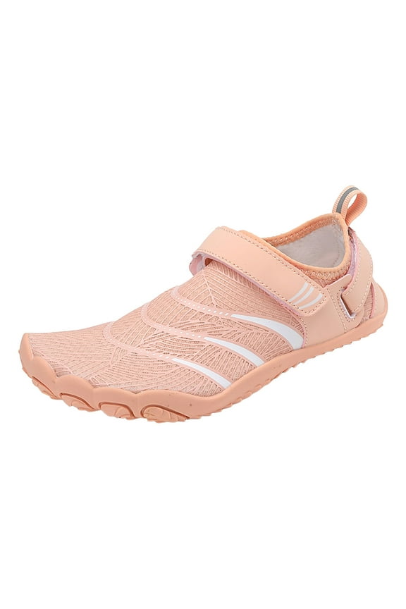 Summer Womens Breathable Five Finger Water Shoes Swimming Diving Wading Jumping Rope Quick Dry Beach Couple Style Footwear Beige 38