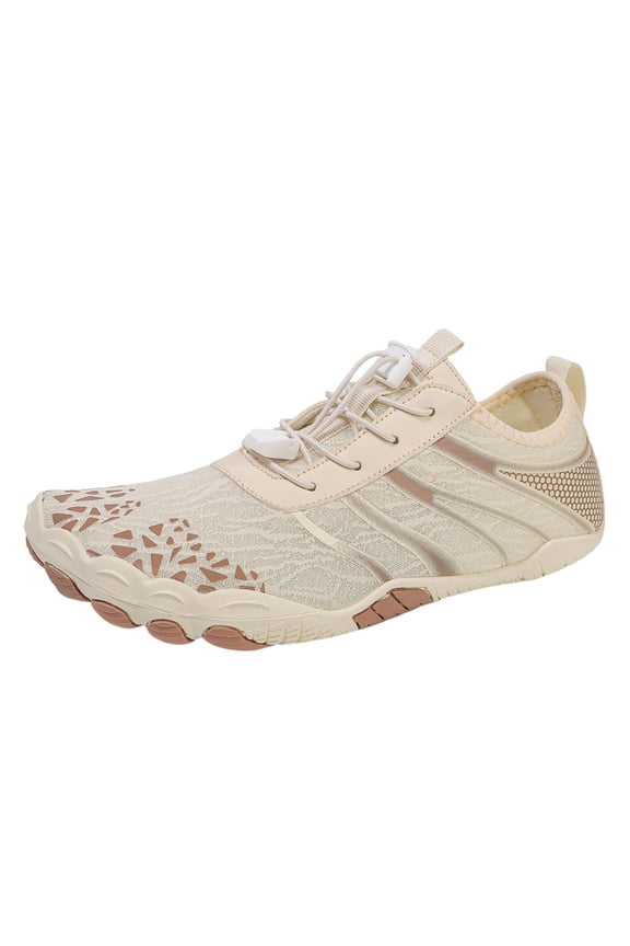 Summer Womens Five Toe Water Shoes Swimming Wading Yoga Beach Quick Dry Barefoot Non Multifunctional Outdoor Footwear Beige 38