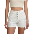 thumbnail image 1 of Summer Womens Shorts Fashion Shorts For Women High Waisted Distressed White Denim With Button Fly Pants For Women, 1 of 7