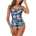 thumbnail image 1 of Summer Womens Swimsuits Teen Girls Swimming 1 Piece Swimming Accessories Summer Holiday Beach Wear Pink XL, 1 of 4